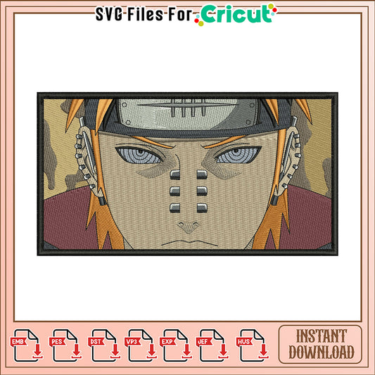Dynamic Embroidery Design for Anime Fans Instant Download
