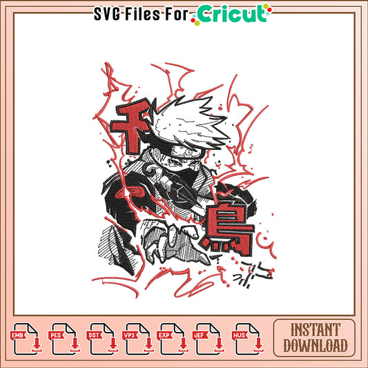 Dynamic Embroidery Design of Anime Character Art