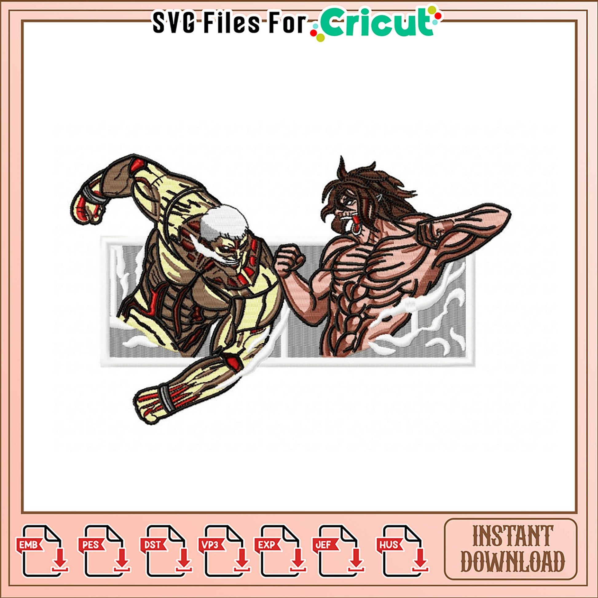 Dynamic Embroidery Design of Epic Battle Scene Download