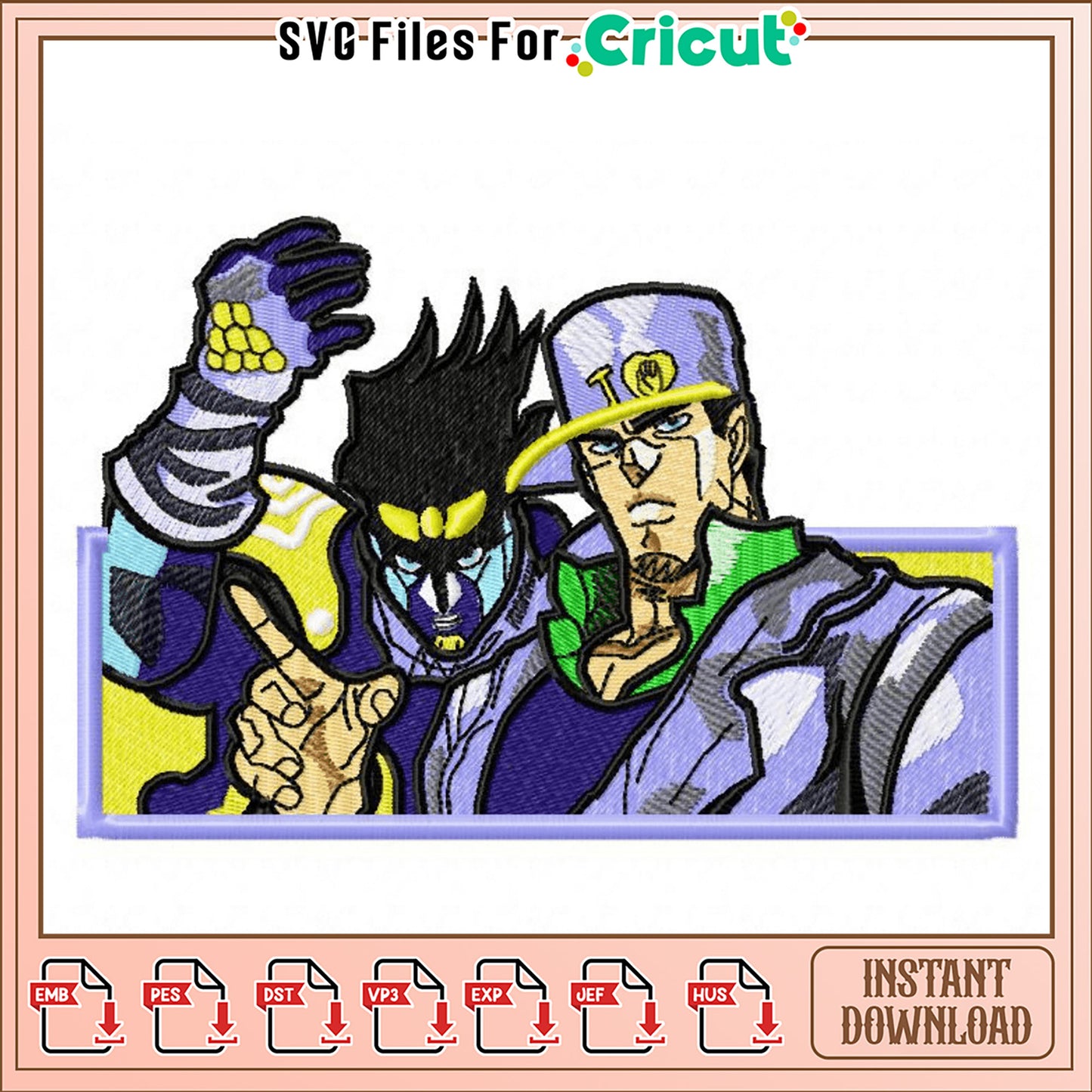 Dynamic Embroidery Design of Iconic Anime Characters