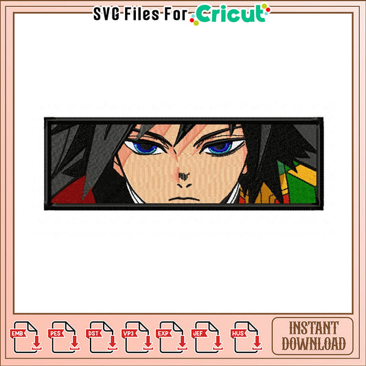 Dynamic Embroidery Design of Stylish Anime Character