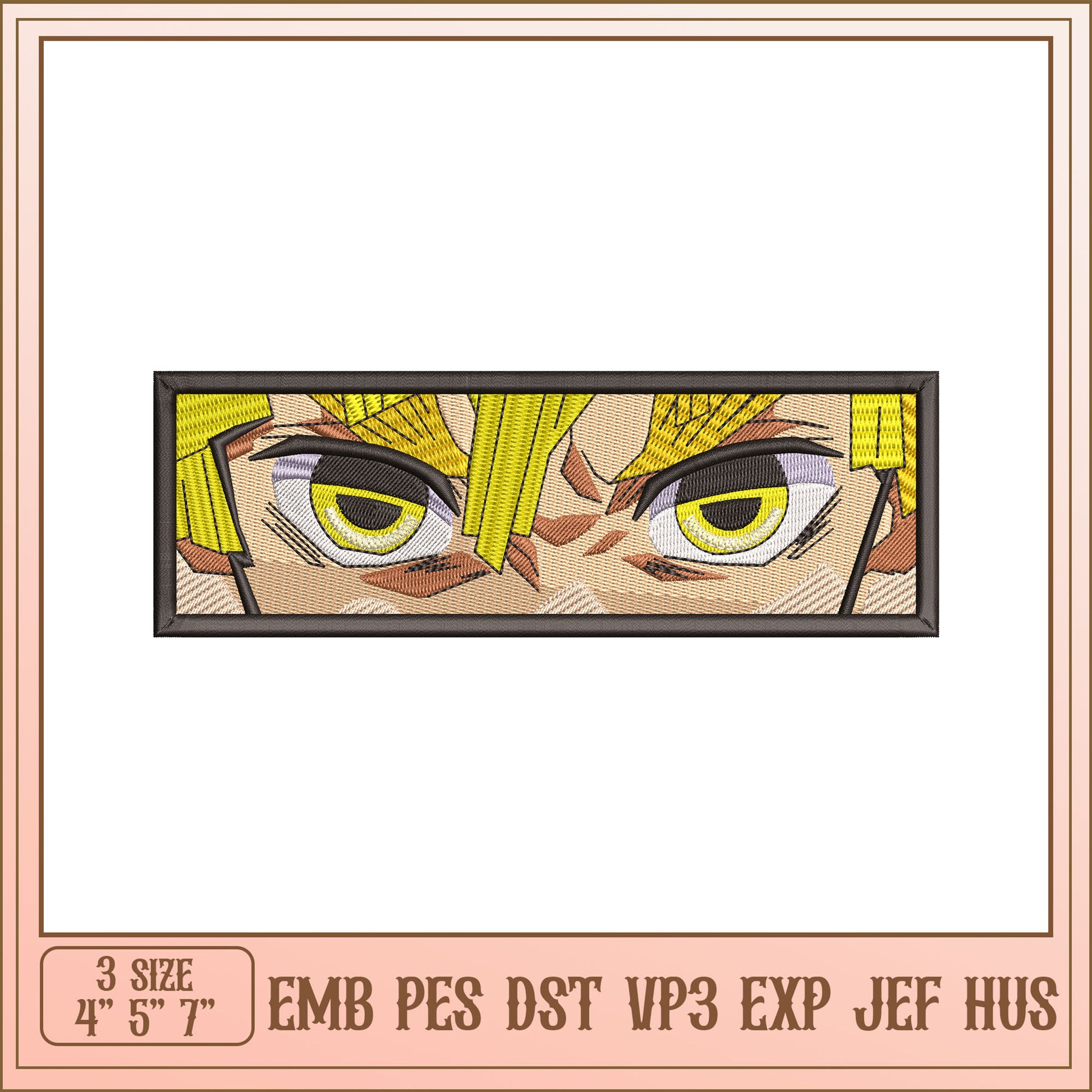 Dynamic Eyes Embroidery Design in Multiple Sizes for Crafts