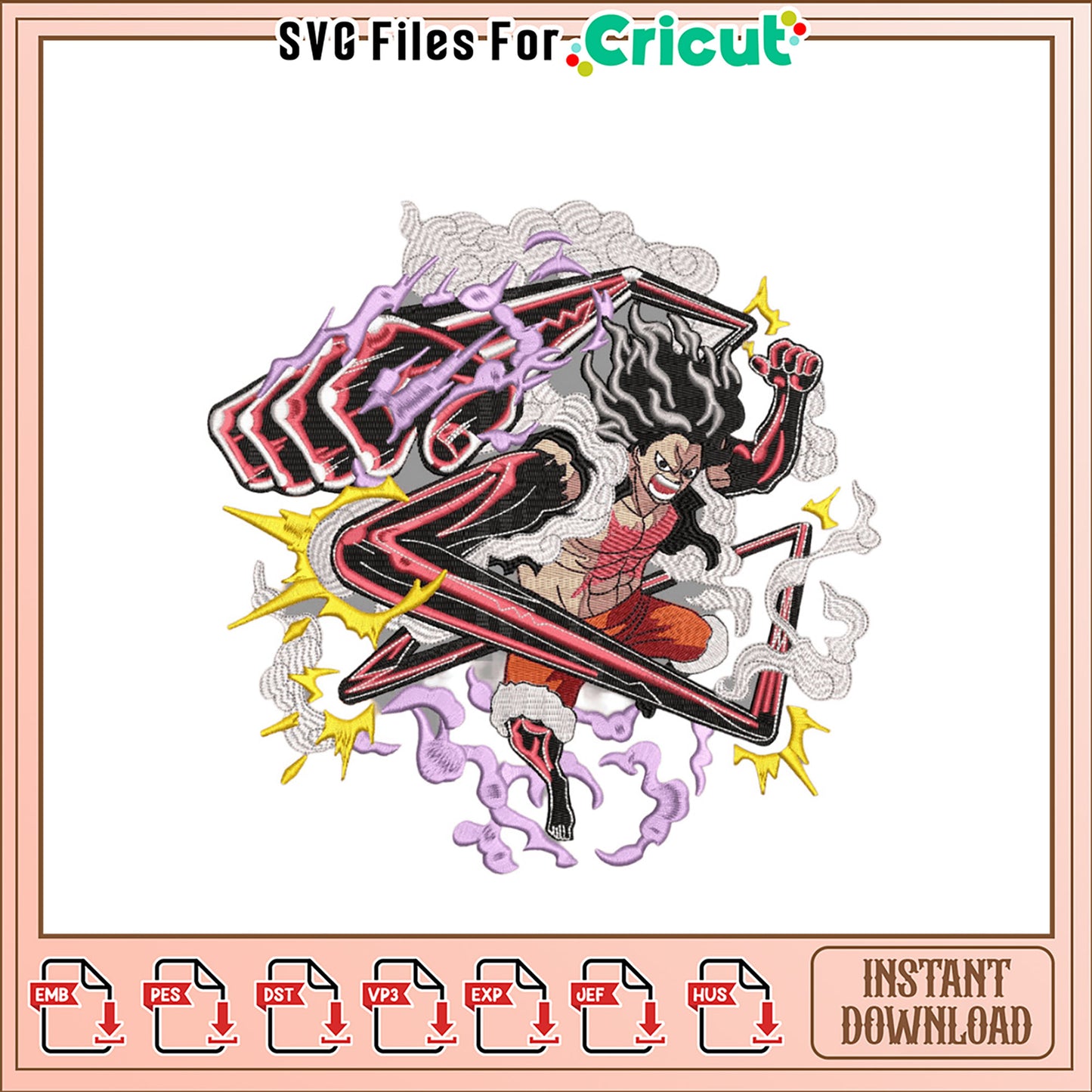 Dynamic Superhero Embroidery Design for Instant Download