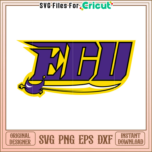 ECU Logo Design for Cricut, Instant Download SVG PNG EPS DXF Files
