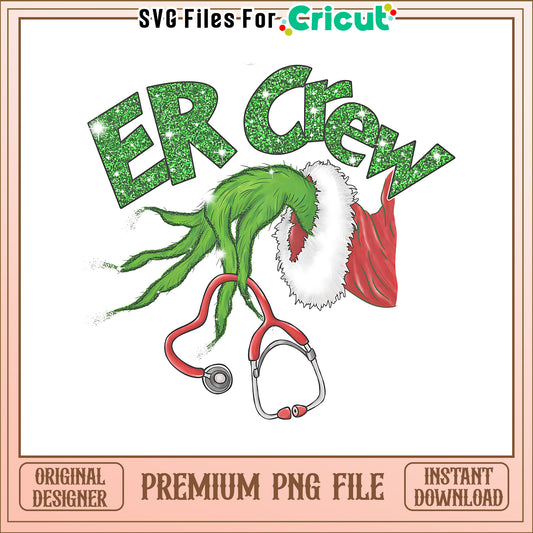 ER crew emergency room grinch png, grinch at disney​ png