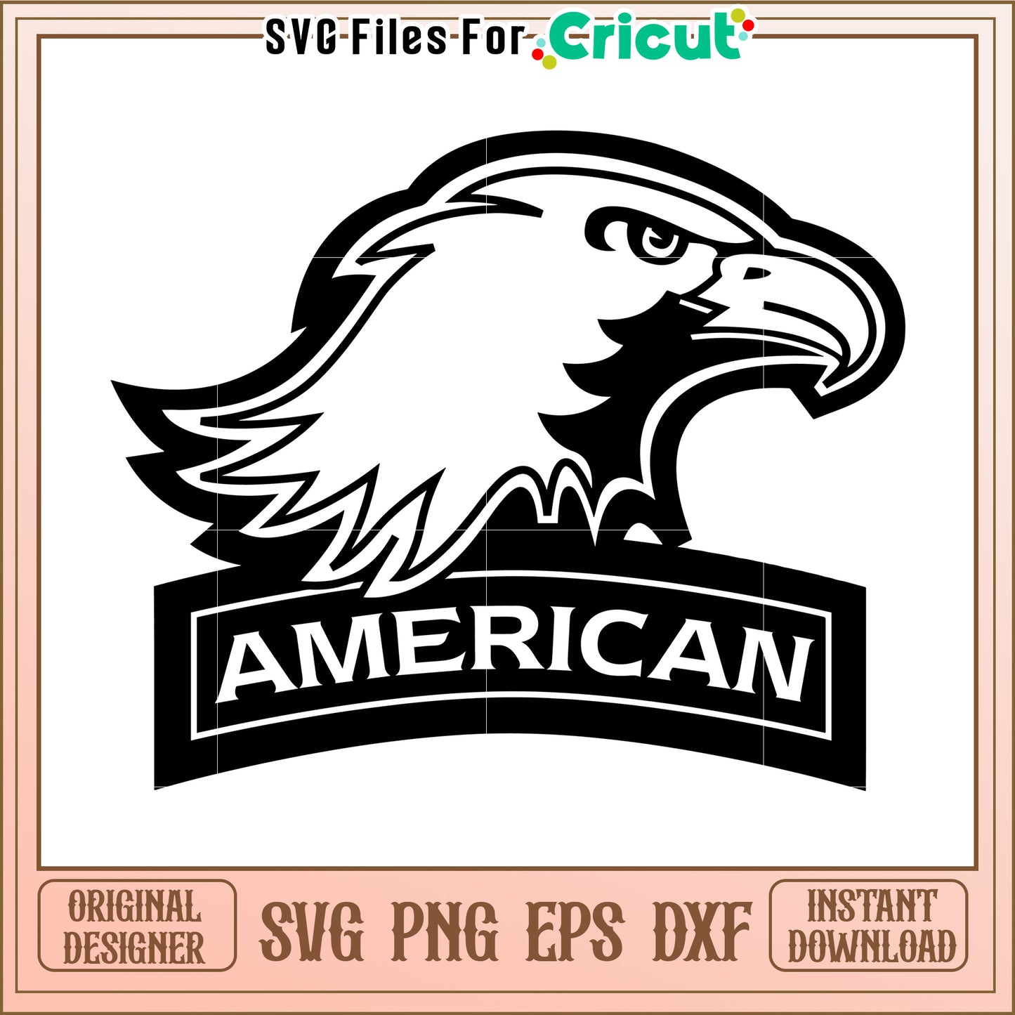 Eagle American SVG design for Cricut, high quality instant download files
