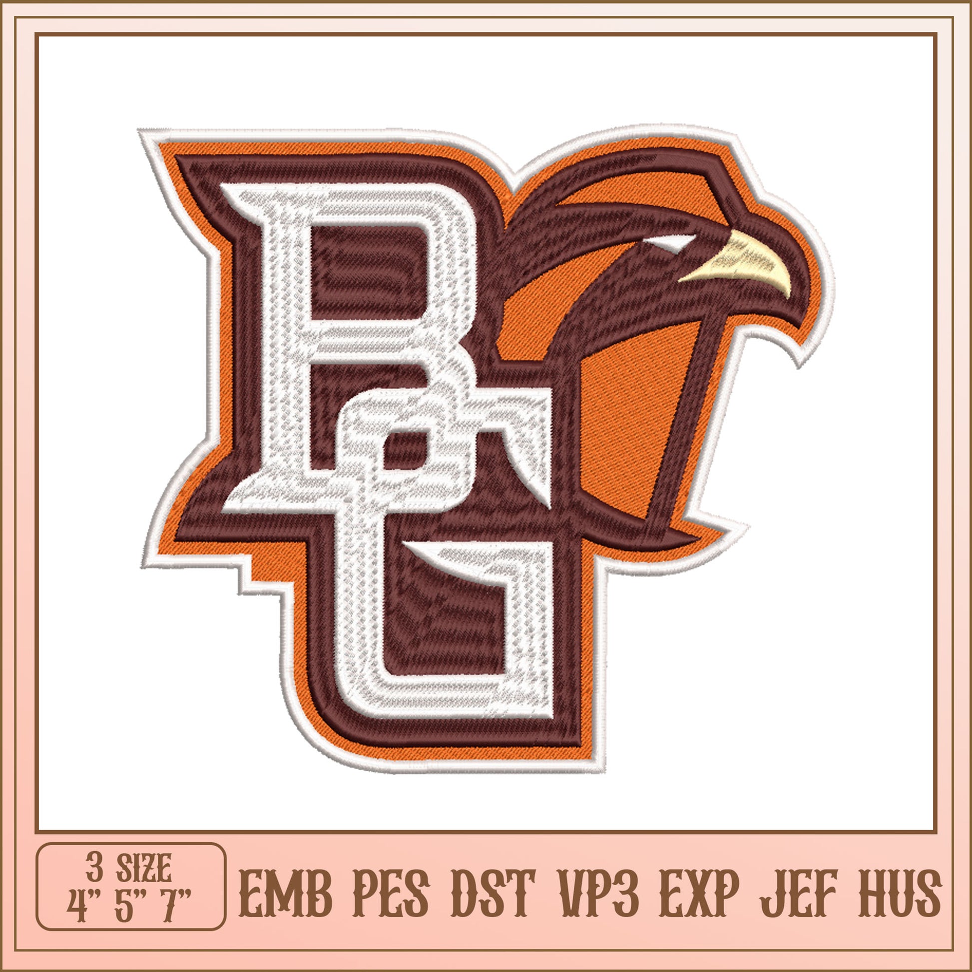 Eagle BG Embroidery Design