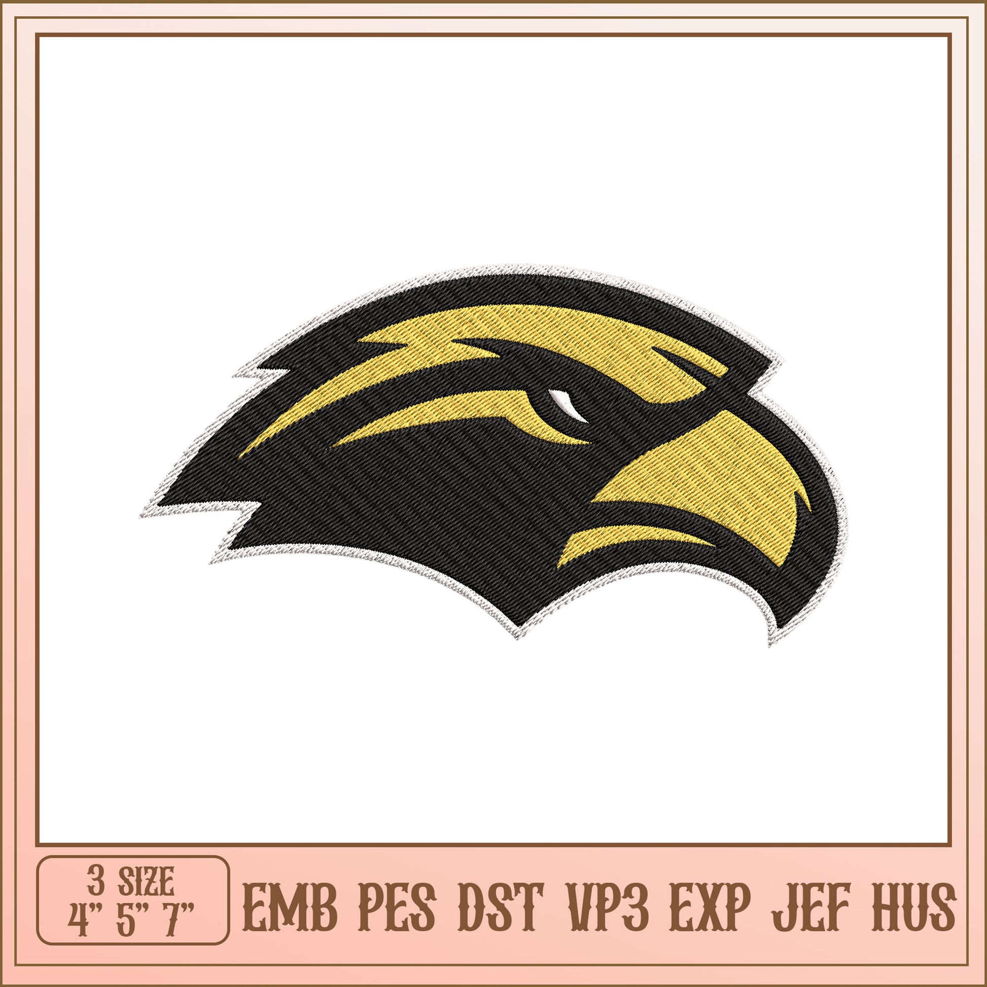 Eagle Head Embroidery Design