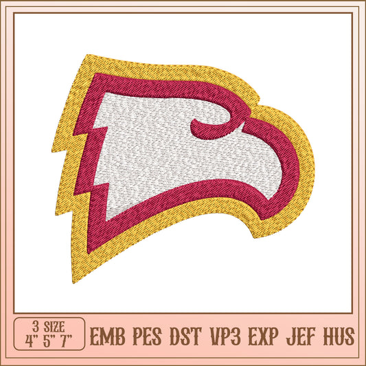 Eagle Head Embroidery Design in Three Sizes for Brodey Projects