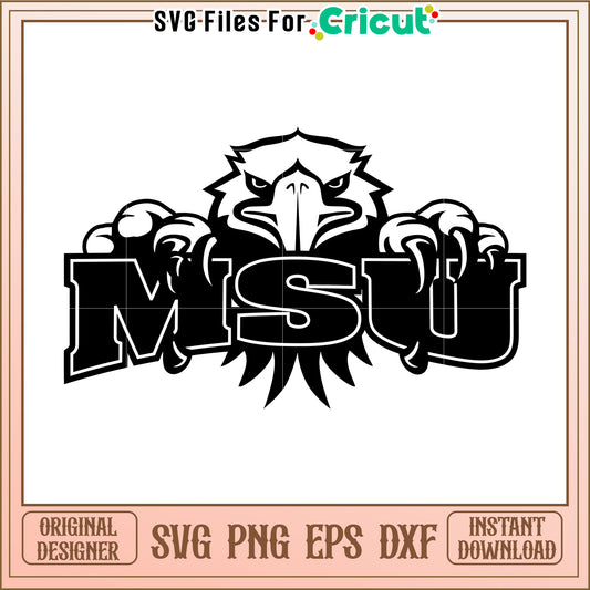 Eagle Mascot Design for SVG Files, Perfect for Cricut Projects and Crafts