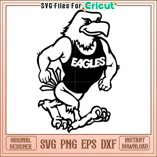 Eagle Mascot SVG Design for Cricut, Perfect for Team Spirit Projects