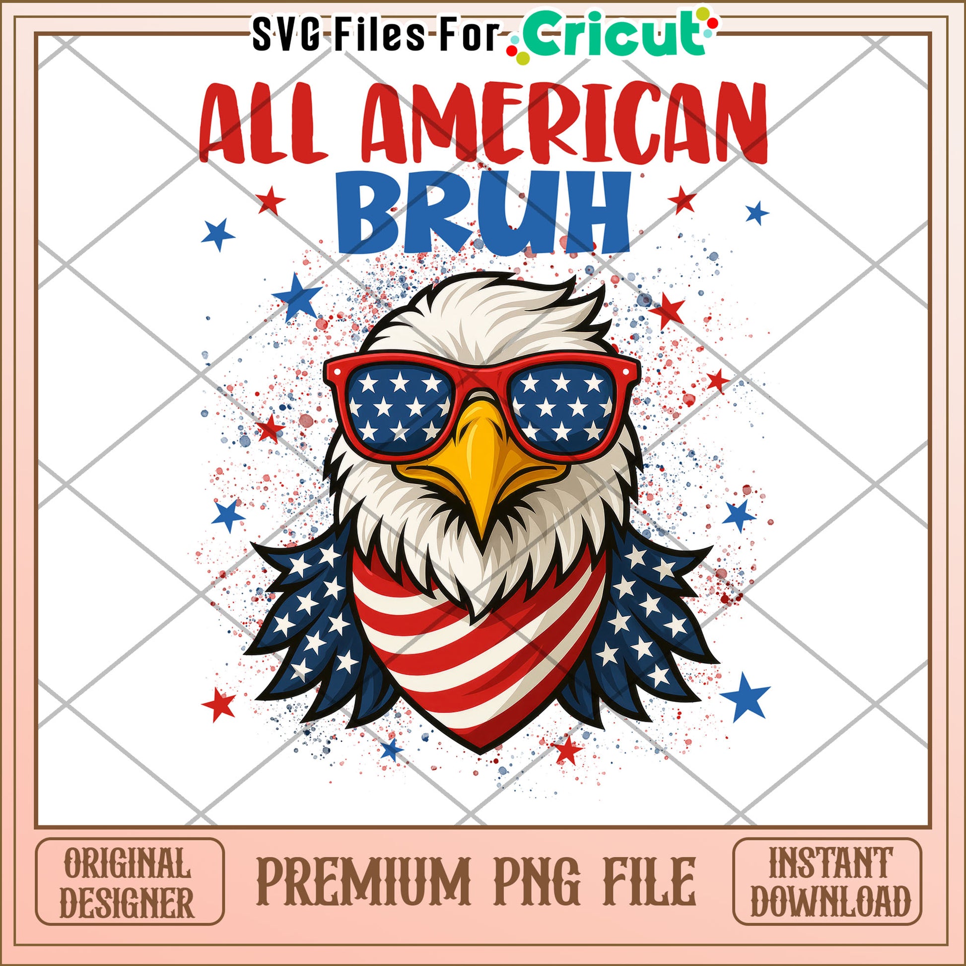 Eagle head all american bruh png, american flag png, american day png