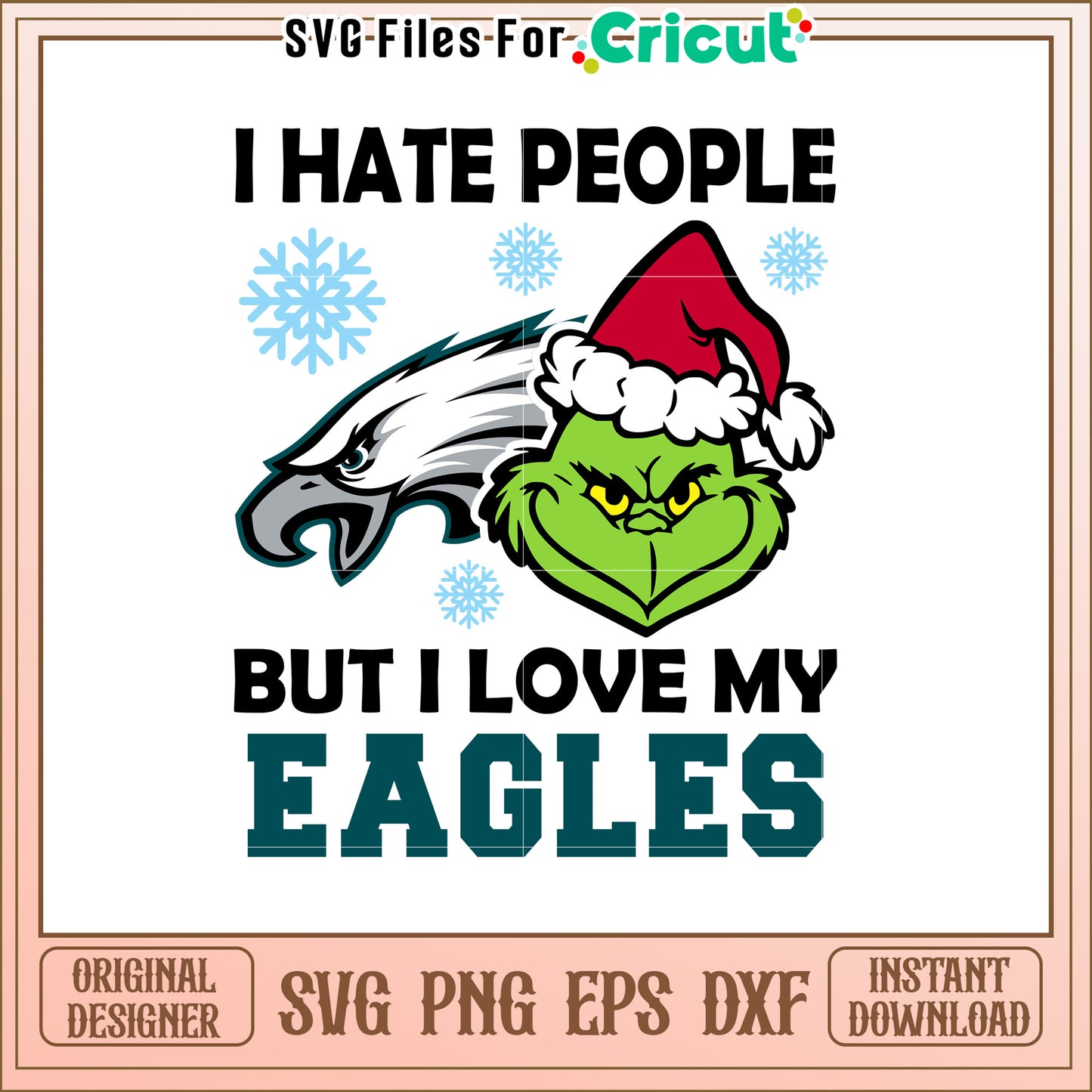 Eagles Christmas Grinch SVG Design