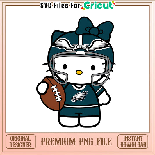 Eagles Hello Kitty helmet png, Philadelphia Eagles png, NFL png