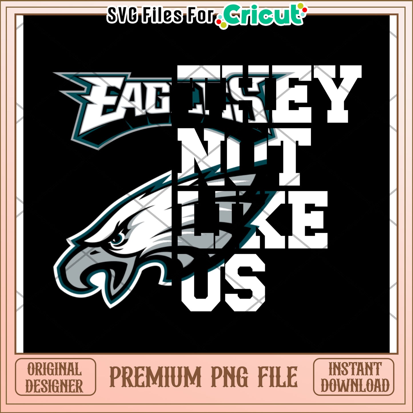Eagles Not Like Us Graphic Design, Premium PNG for Cricut Use