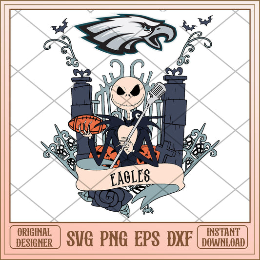 Eagles Jack Halloween bundle svg, The Nightmare Before Christmas Svg, digital download