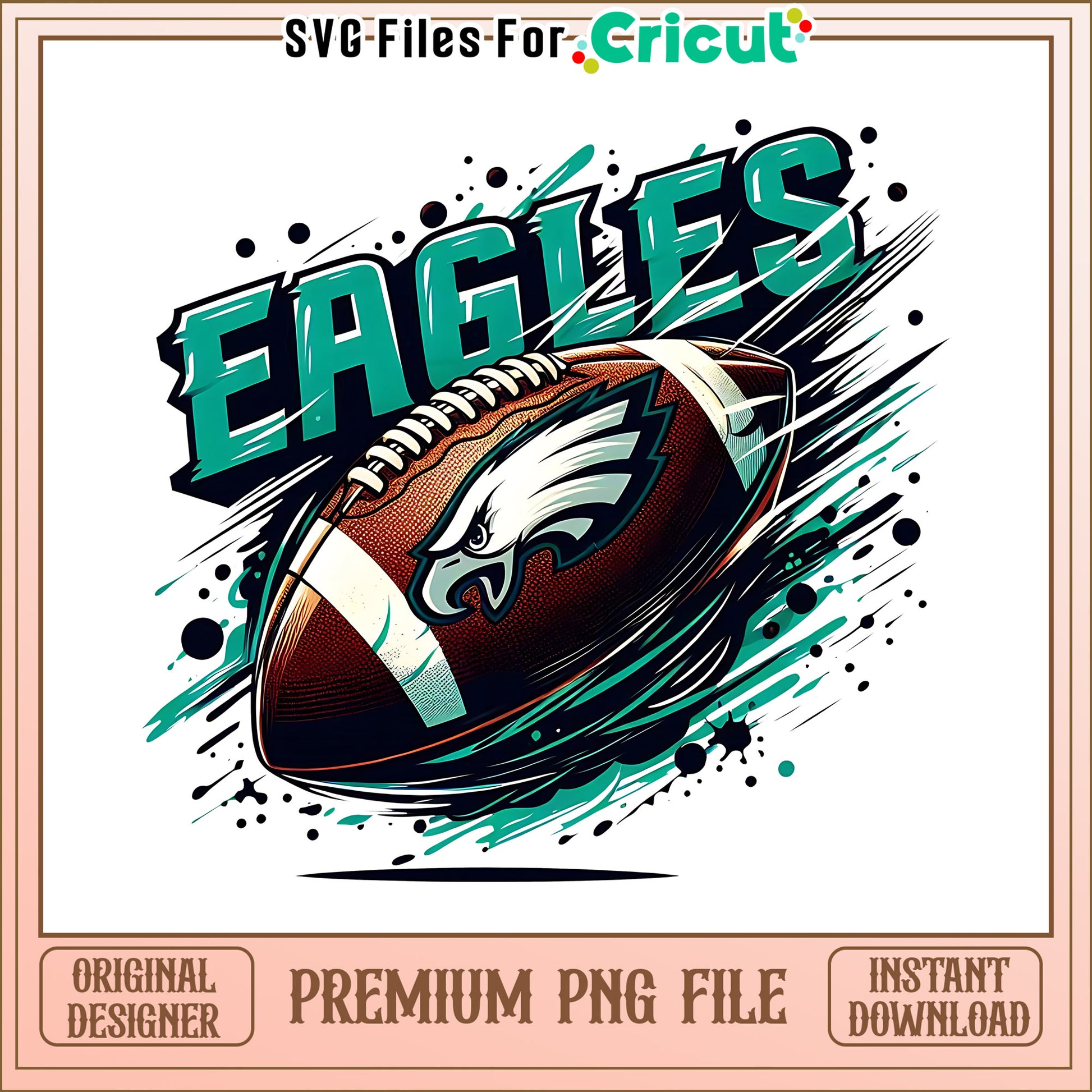 Eagles logo rugby ball png, Philadelphia Eagles png, NFL png
