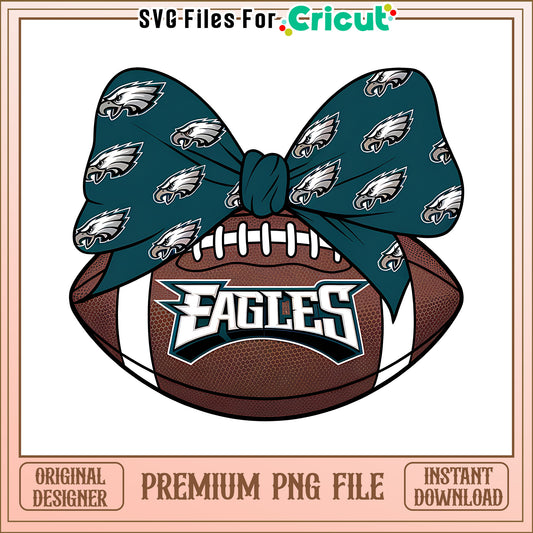 Eagles rugby ball and bow png, Philadelphia Eagles png, NFL png