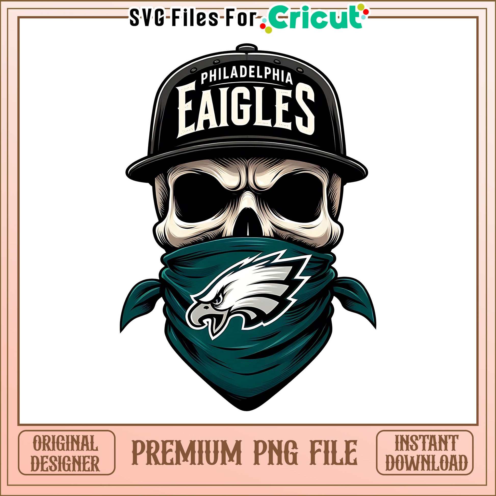 Eagles team skull bandana png, Philadelphia Eagles png, NFL png