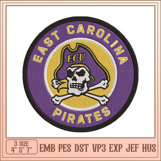 East Carolina Pirates Embroidery Design