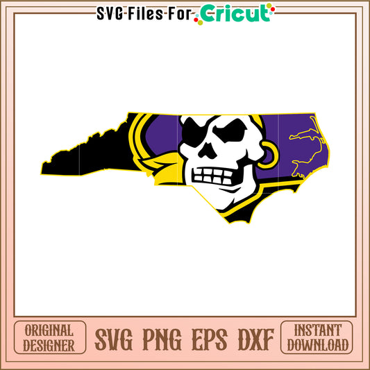 East Carolina Pirates SVG Design for Crafts, Perfect for Cricut Projects