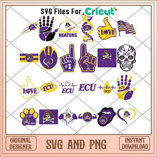 East Carolina Pirates like hand svg, East Carolina Pirates svg bundle, NCAA svg