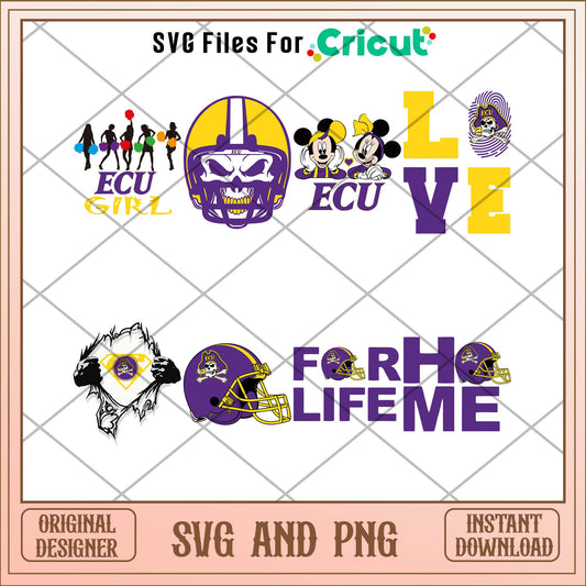 East Carolina Pirates for life svg, East Carolina Pirates svg bundle, NCAA svg 