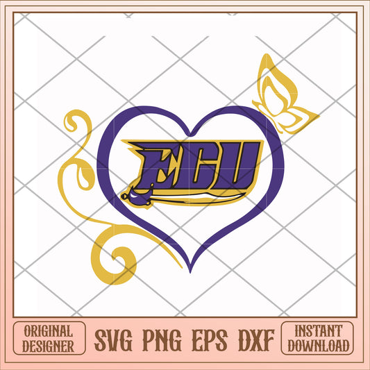 East Carolina Pirates ecu heart shape svg, heart shape svg, ncaa svg