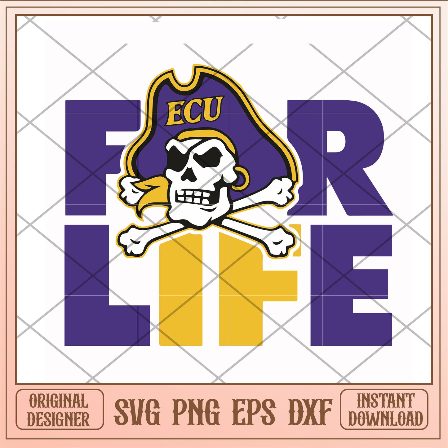 East Carolina Pirates for life svg, for life svg, ncaa svg