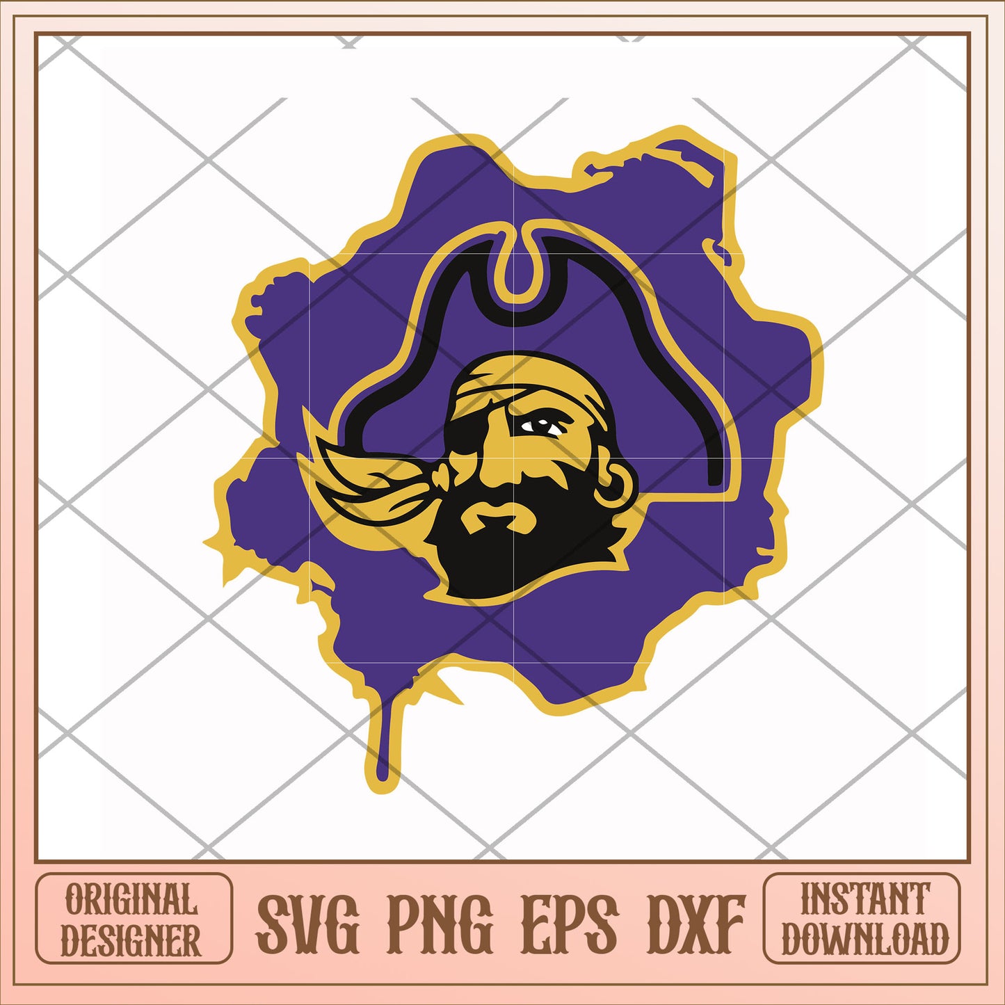 East Carolina Pirates mascot design svg, mascot design svg, ncaa svg