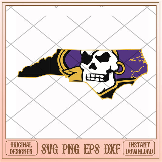 East Carolina Pirates mascot design svg, mascot svg, ncaa svg