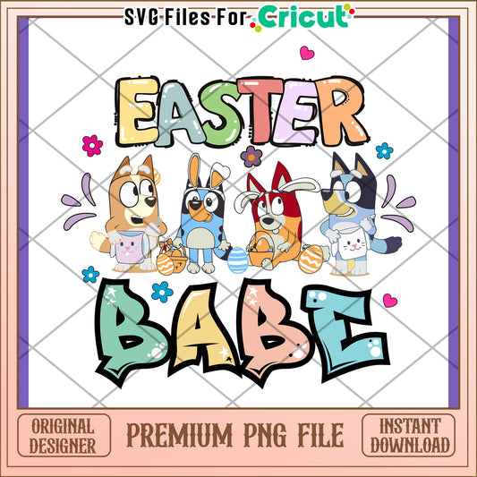 Easter Babe Bluey PNG Design