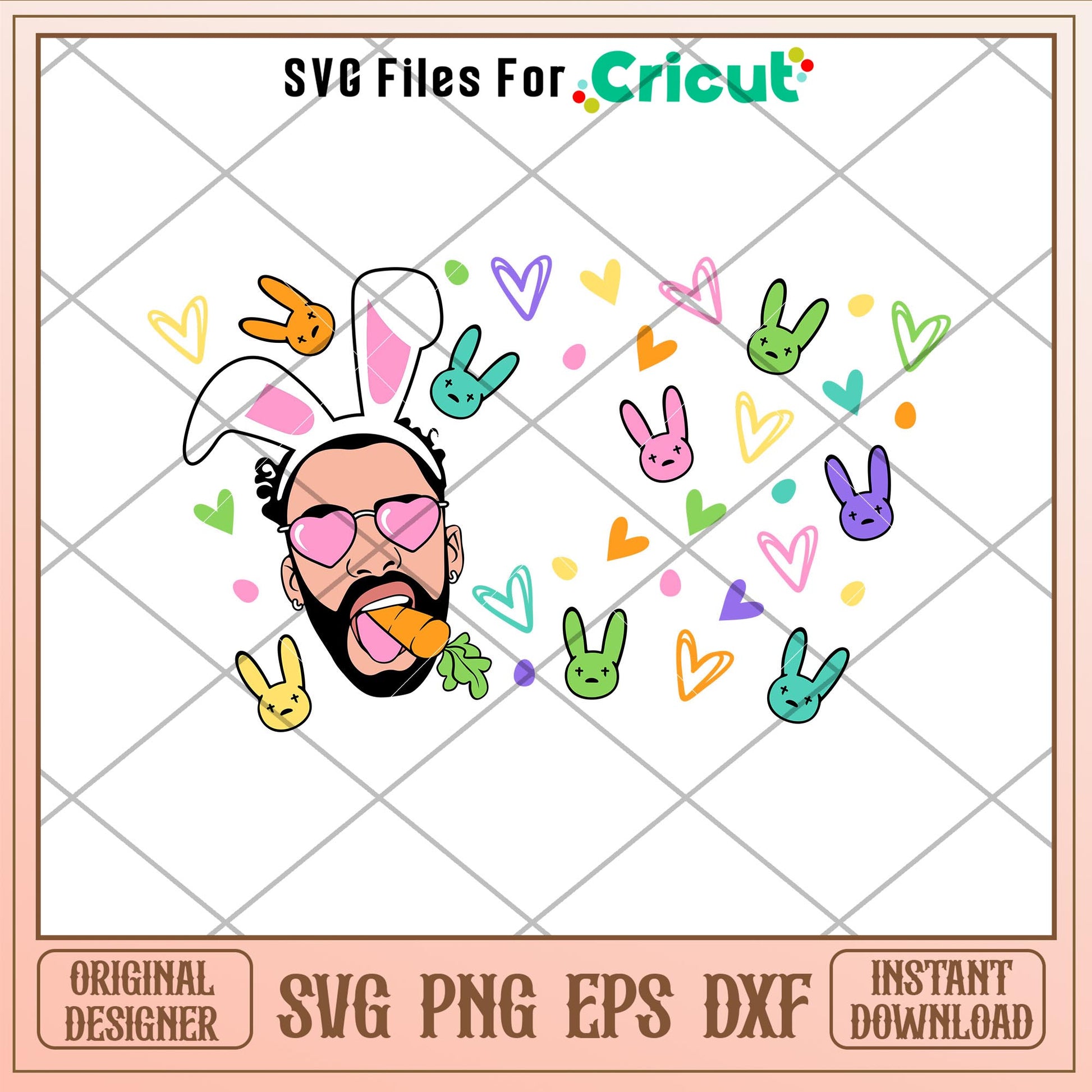 Easter Bad Bunny Full Wrap, Easter Bad Bunny Full Wrap Svg