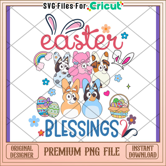 Easter Blessings PNG Design Dogs