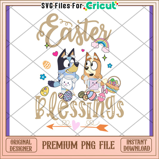 Easter Blessings PNG Design Download