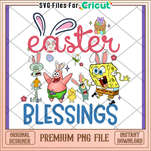 Easter Blessings SpongeBob PNG