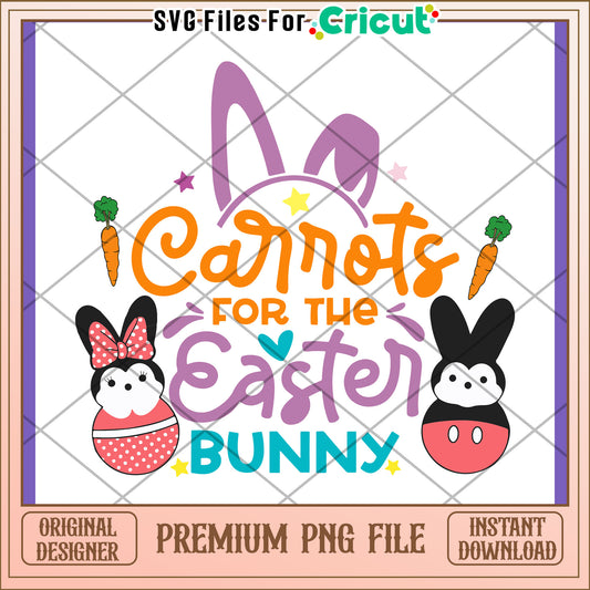 Easter Bunny Carrots PNG Design