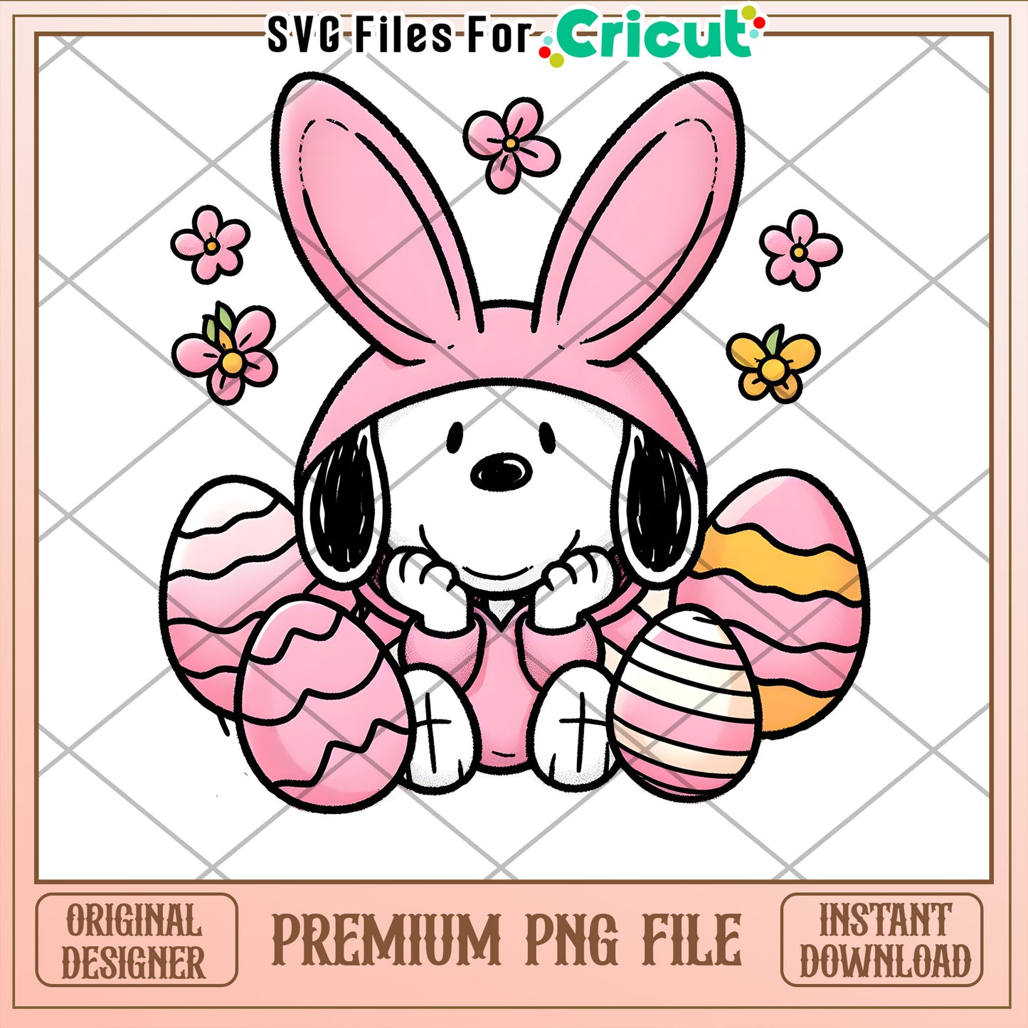 Easter Bunny Dog PNG Design for Craft Projects Download