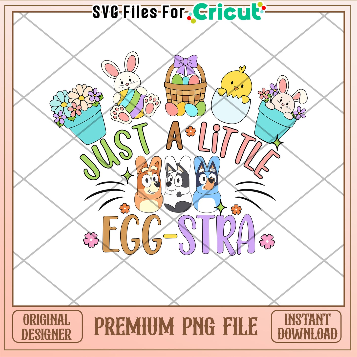 Easter Bunny Dogs PNG Cricut Design