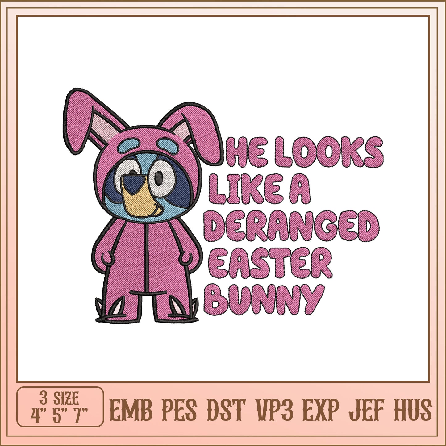 Easter Bunny Embroidery Design