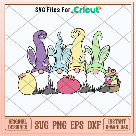 Easter Bunny Gnomes Svg