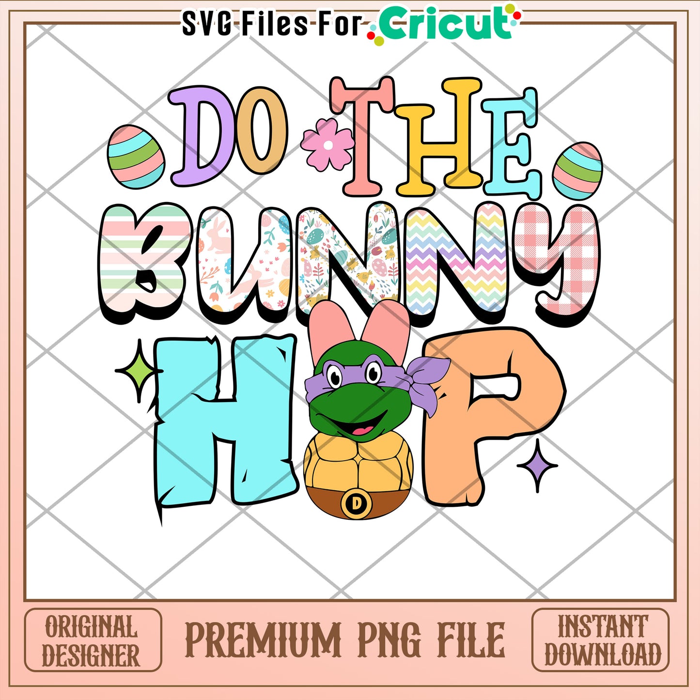 Easter Bunny Hop PNG Cricut Design