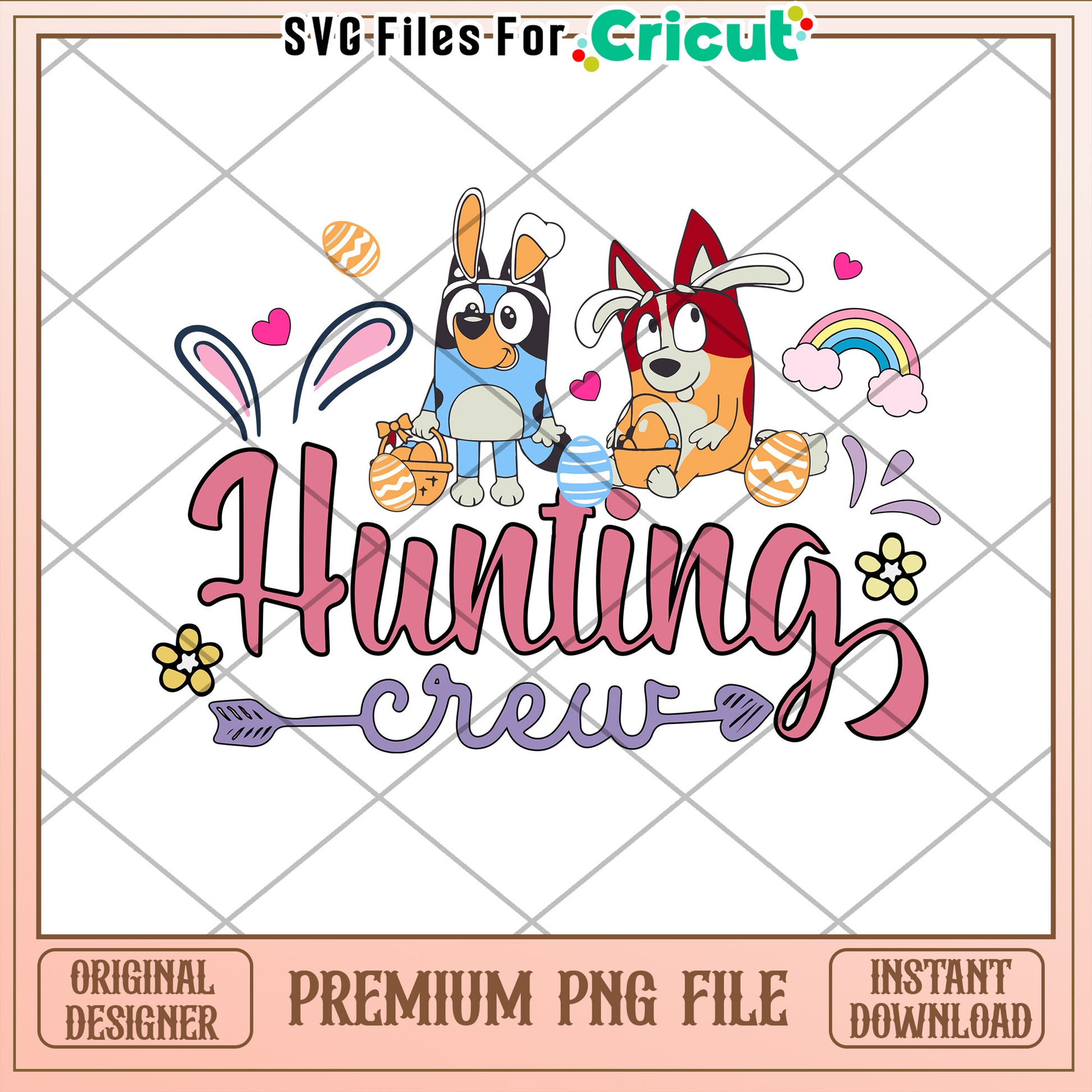 Easter Bunny Hunting Crew PNG