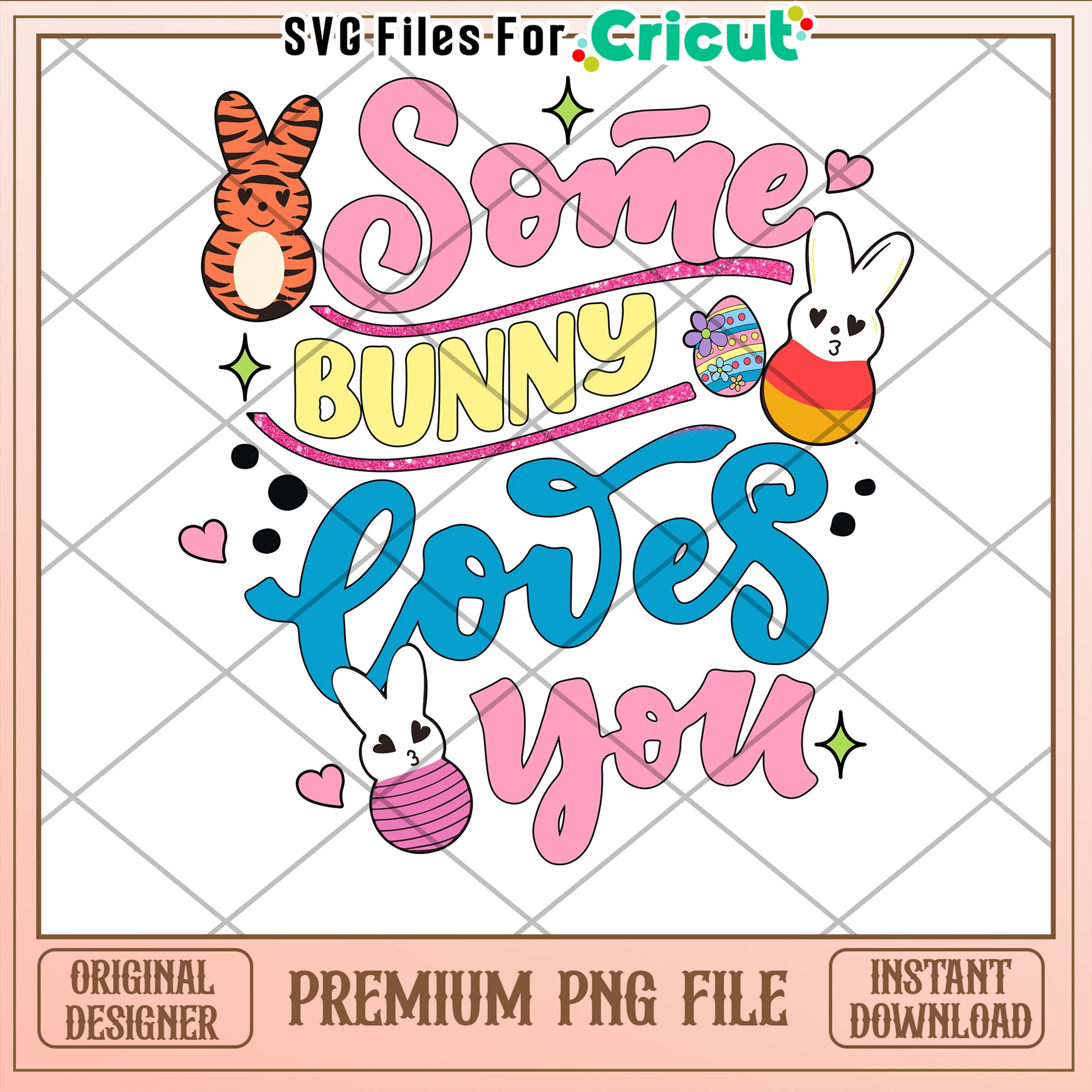 Easter Bunny Loves You PNG Design