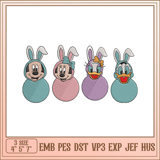 Easter Bunny Mickey Embroidery Design