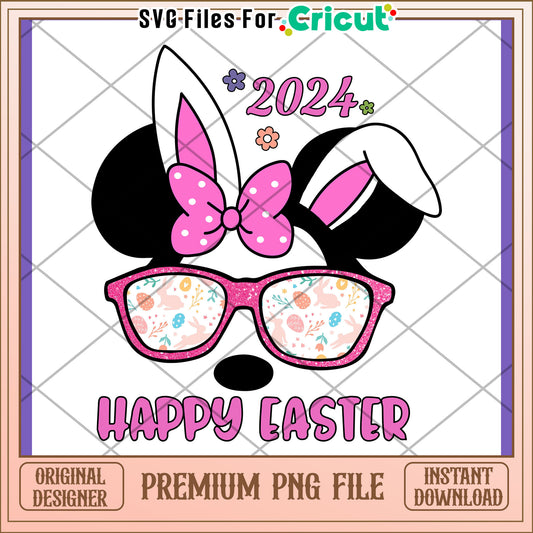 Easter Bunny Minnie PNG Design 2024