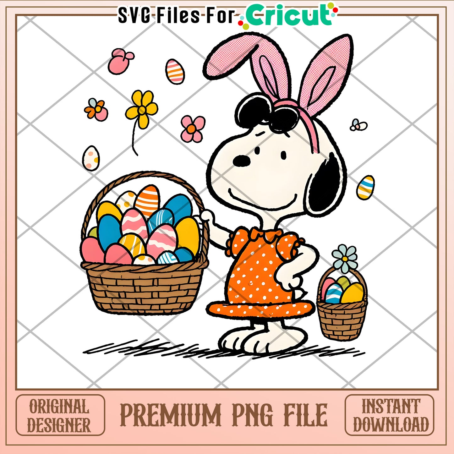Easter Bunny PNG Clipart for Cricut Projects Download