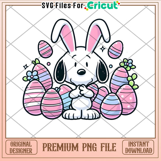 Easter Bunny PNG Cute Snoopy Design