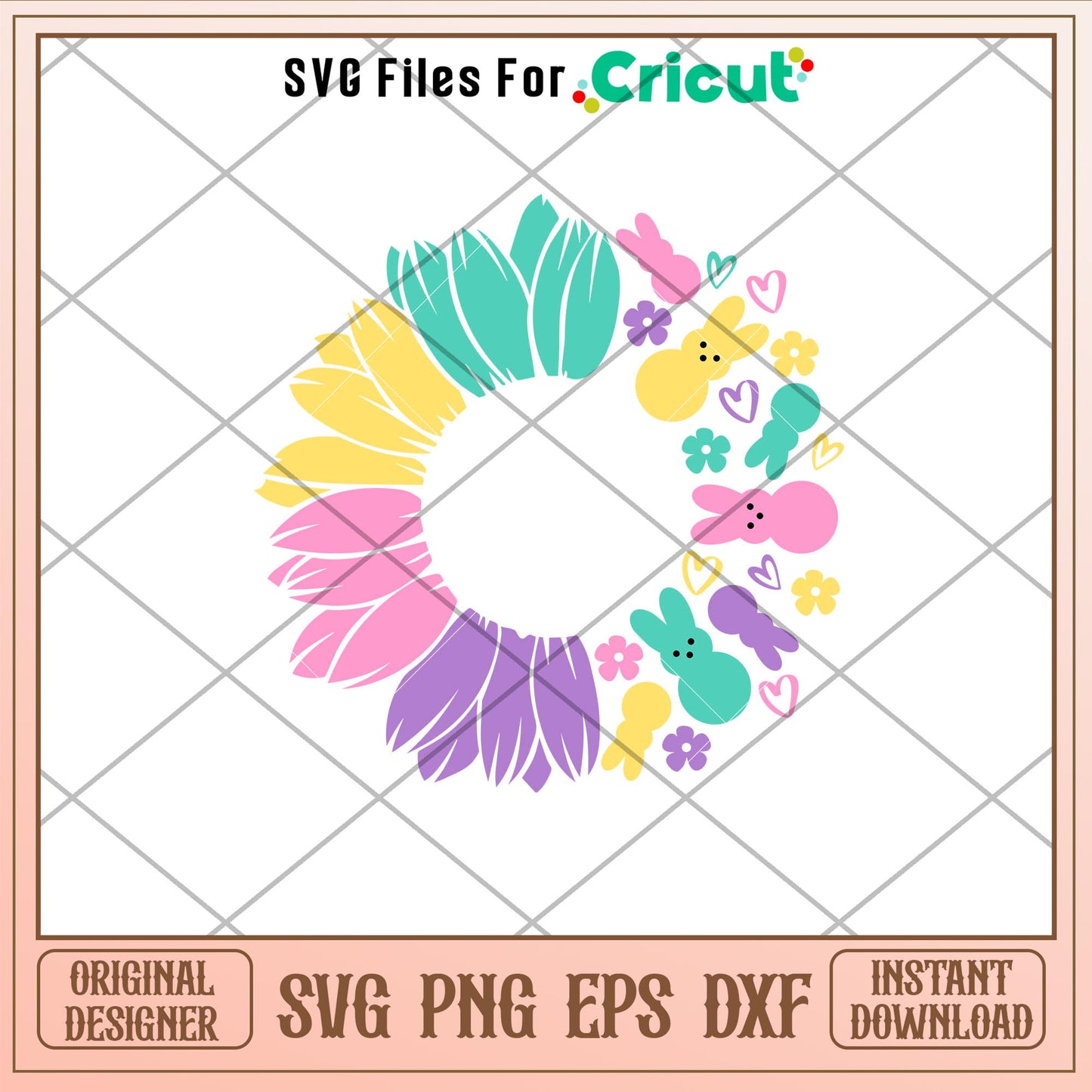 Easter Bunny Sunflower, Easter Bunny Sunflower Svg