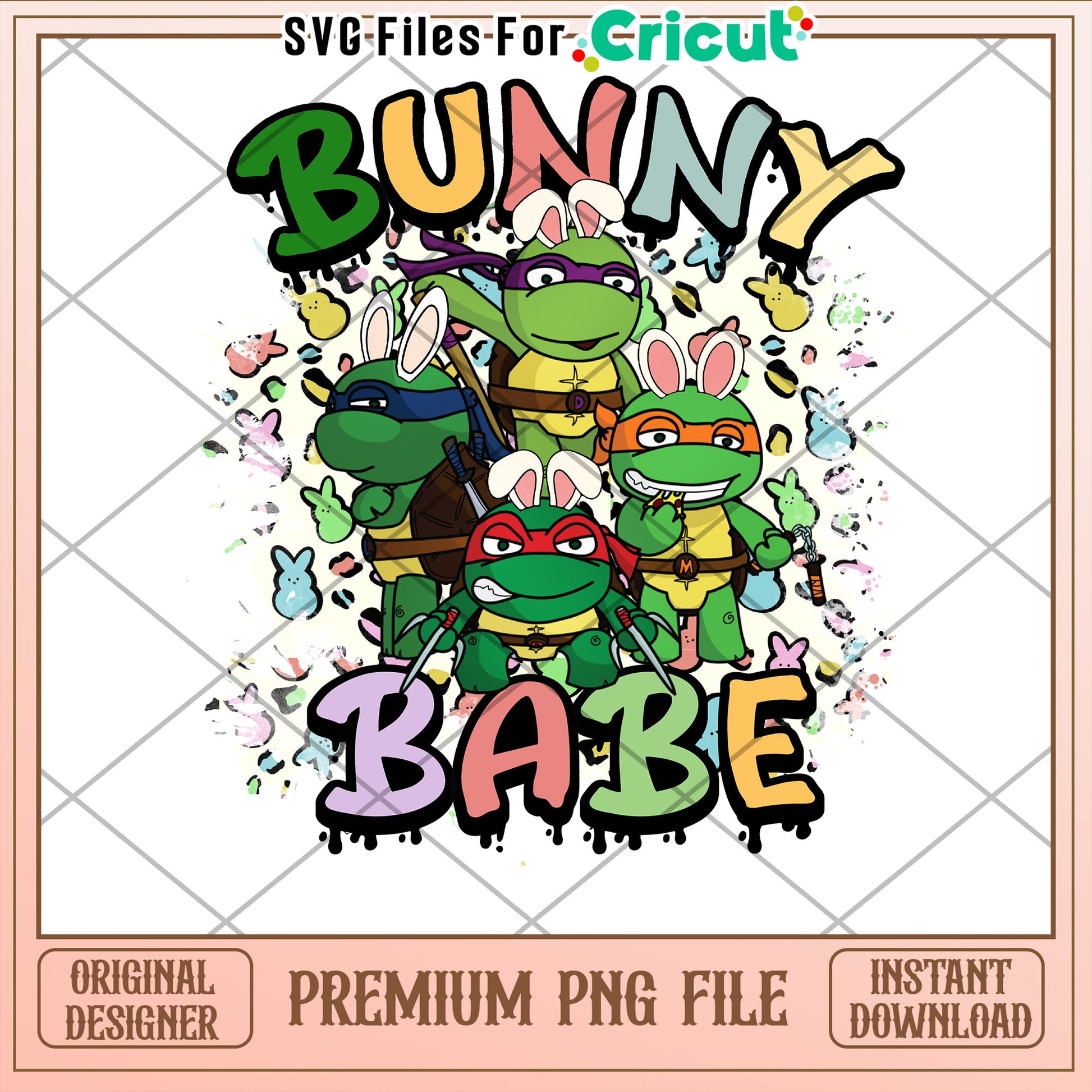 Easter Bunny TMNT PNG Sublimation